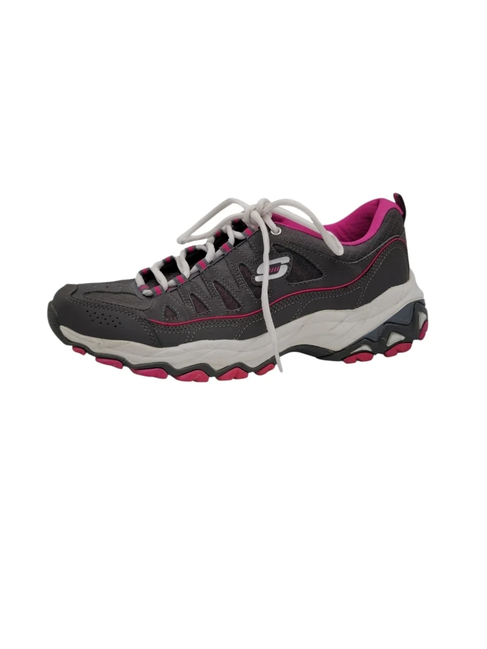 Skechers Encore Be Seen Sneakers Women Size 8.5 Gray Pink Athletic Memory Foam